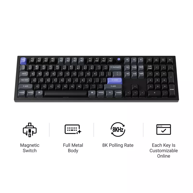 Keychron Q6HW-P1 full size magnetic white mechanisch toetsenbord