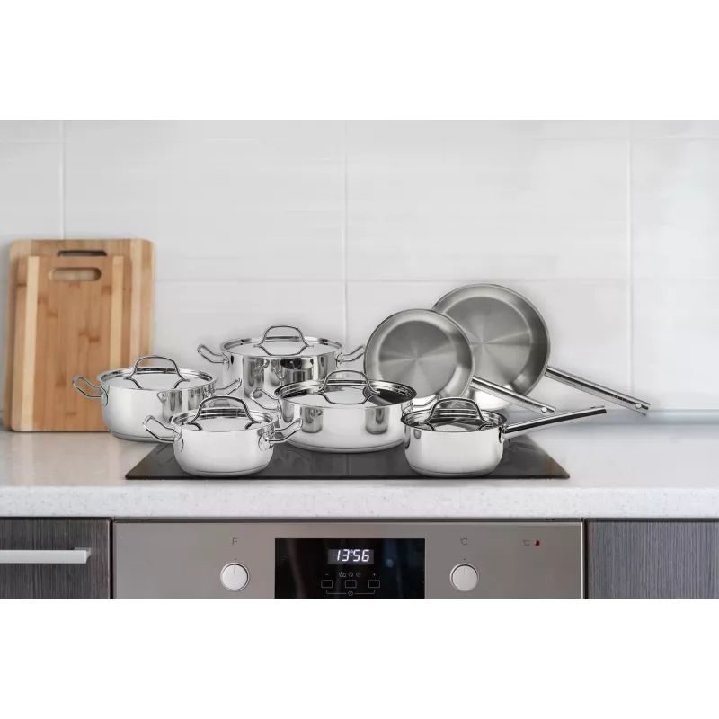 ELLE Home RVS 12-delige pannen- en koekenpannenset ECCS200412A