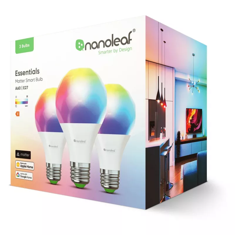 Nanoleaf NF080B02-3A19E smart LED-lamp E27 8,5W 1100lm RGBW Matter Thread