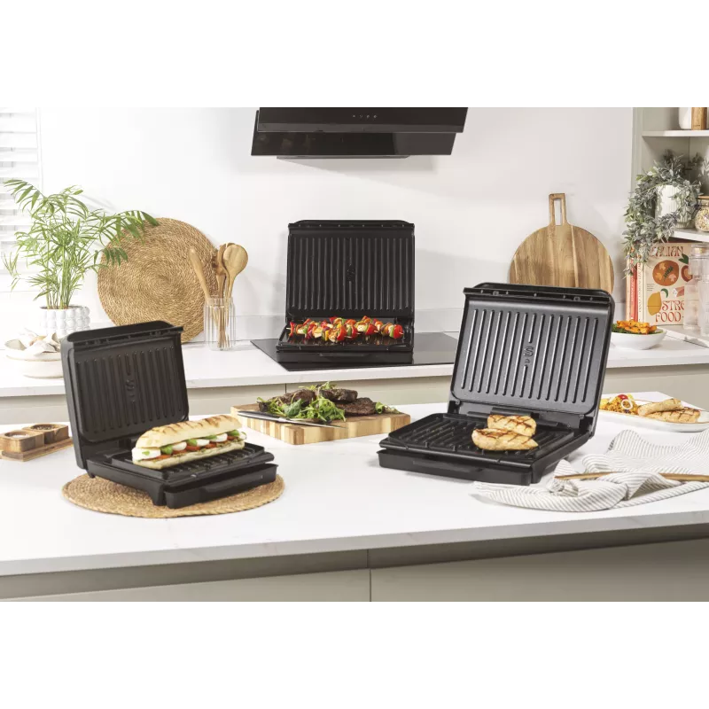 Salter EK6236VDE ActiGrill Everyday elektrische grill, 1000 W, antiaanbak, zwart/zilver