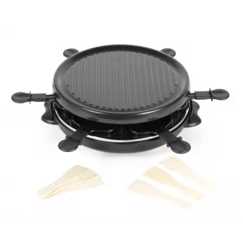 Giles & Posner EK4511GV2VDE tafel-raclettegrill 1200 W 8 personen zwart/zilver