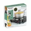 Progress EK4353PFVDE eenpitskookplaat 1500W gietijzeren plaat RVS behuizing zwart en zilver