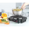 Progress EK4353PFVDE eenpitskookplaat 1500W gietijzeren plaat RVS behuizing zwart en zilver