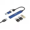 CANYON DS-02 4-in-1 USB-A/C Hub Blauw
