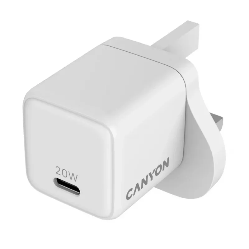 CANYON CU20C GaN 20W USB-C PD Wandlader UK Wit
