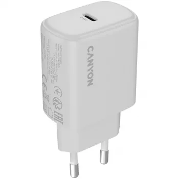 CANYON OnCharge 250 25W USB-C PD 3.0 Oplader EU Wit