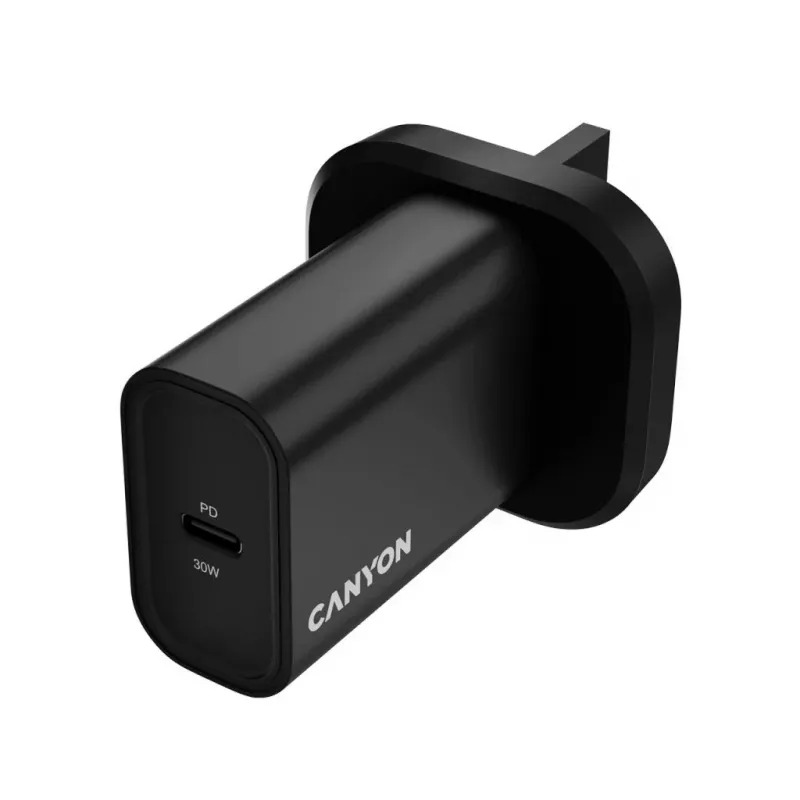 CANYON OnCharge 30CL Max Power 30W 1xPD UK Zwart Wandlader