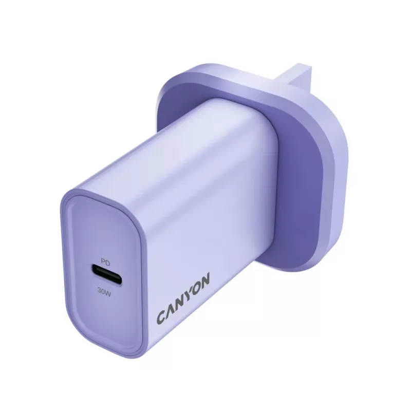 CANYON OnCharge 30CL Max Power 30W 1xPD UK Wandlader Paars