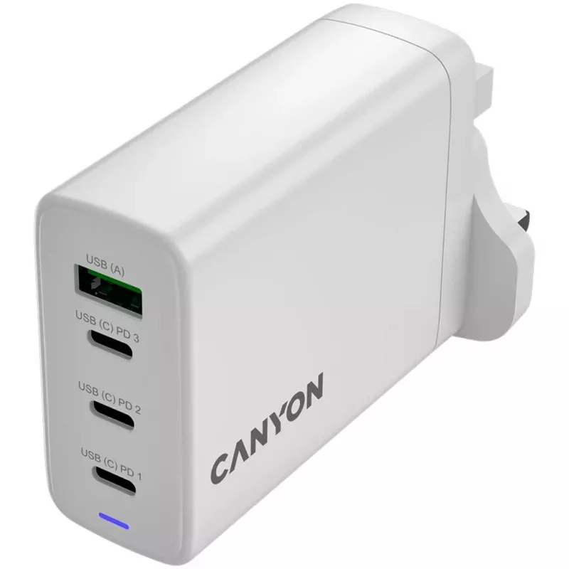 CANYON OnCharge 140 GaN Oplader 150W Max 3 USB-C + 1 USB-A Wit UK-stekker