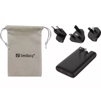 SANDBERG 4in1 TravelCharger 65W Zwart
