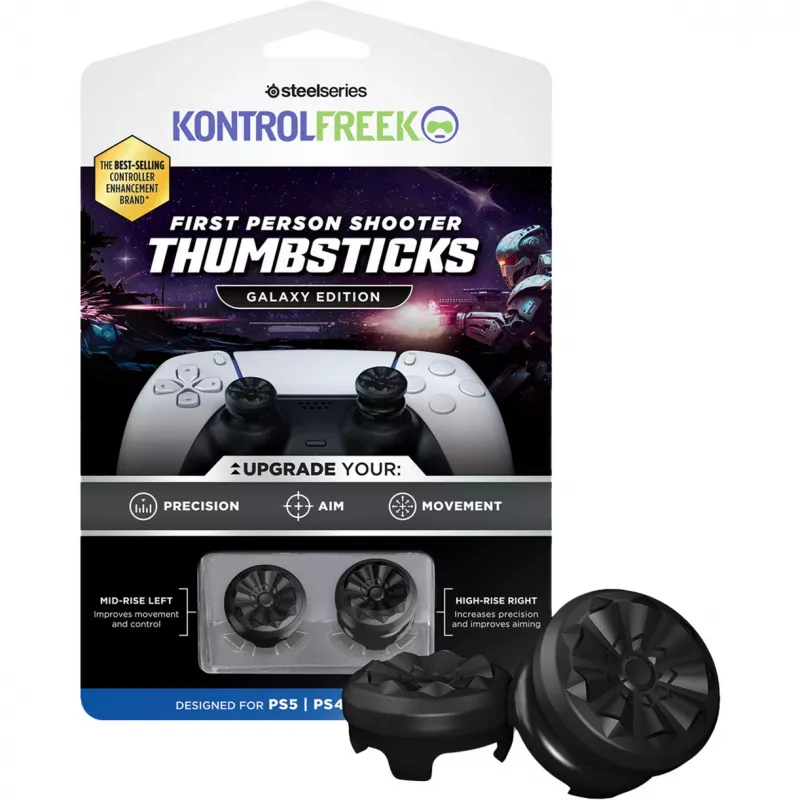 SteelSeries KontrolFreek FPS Performance Thumbsticks Galaxy Edition (zwart, 2 stuks, voor PlayStation 5/4-controller)
