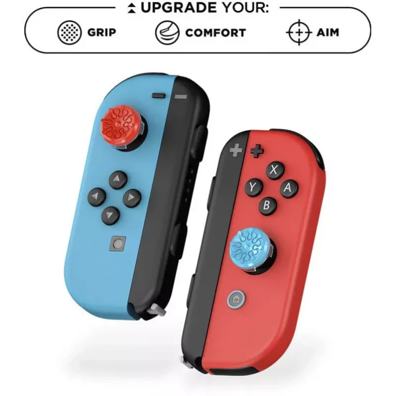 SteelSeries KontrolFreek Performance Thumbsticks Splash (rood/blauw, 2 stuks, voor Nintendo Switch Joy-Cons & Nintendo Switch Lite)
