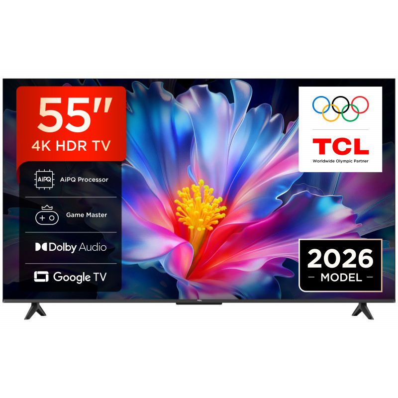 TCL 55P6L 55 inch 4K UHD LED smart-tv met Android TV, HDR10, HLG, Dolby Audio, Wi-Fi, Bluetooth