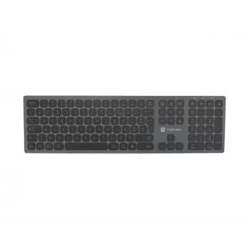 NATEC NKL-1976 Dolphin FR draadloos Bluetooth 5.0 + 2,4 GHz X-Scissors aluminium slim toetsenbord - Franse AZERTY-indeling - Space Grey