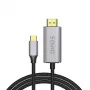 SAVIO USB-C naar HDMI 2.0b-kabel 1m zilver CL-170