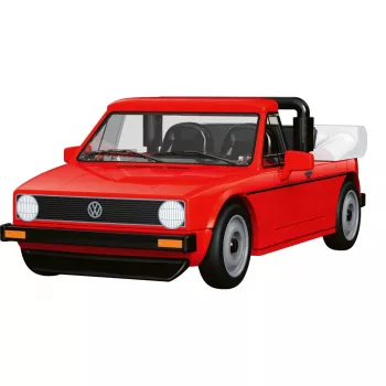 COBI Volkswagen Golf Cabriolet (1979-1993) Rood 1:35 Die-Cast Modelauto