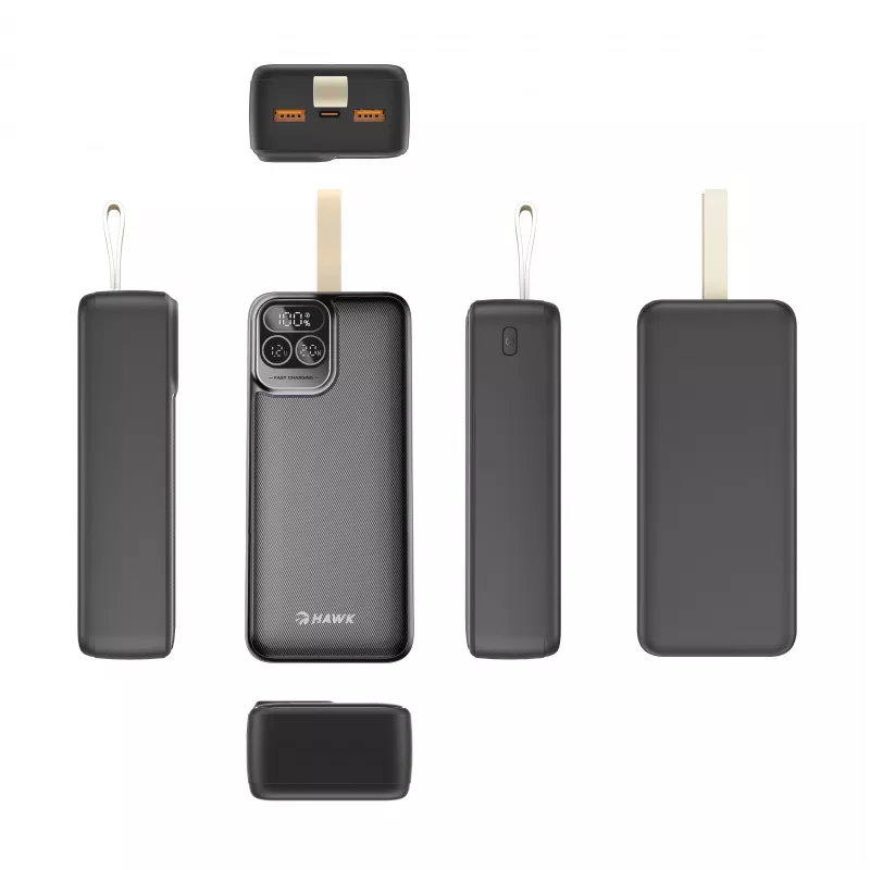 Hawk HW-PB30000 powerbank 30000mAh zwart