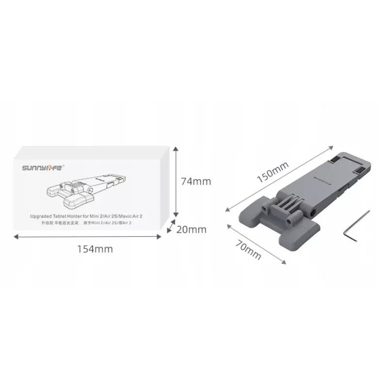 SUNNYLIFE tablet houder voor DJI Mavic Mini 2 / Air 2 / Air 2S - grijs