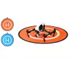 SUNNYLIFE Drone Landing Pad 75cm oranje/blauw dubbelzijdig waterdicht nylon opvouwbaar met draagtas en grondpennen