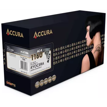 ACCURA Compatibele tonercartridge als vervanging voor Kyocera TK-1160 (zwart, standaard capaciteit, 7.200 pagina's)