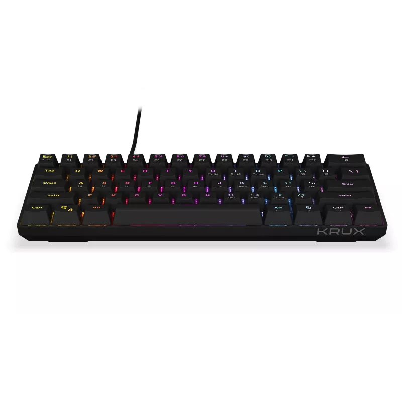 KRUX Qara 60% mechanisch gamingtoetsenbord, Outemu Red, zwart, KRX0137