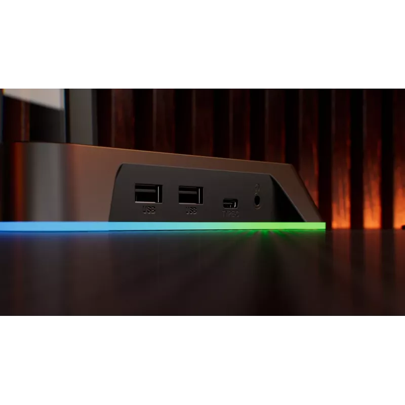 KRUX Rivt headsetstandaard met RGB-verlichting, zwart (KRXG003)