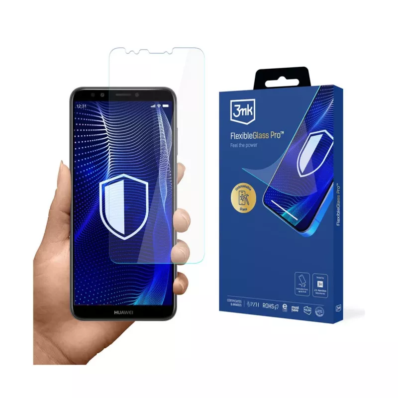3MK PROTECTION FlexibleGlass Pro displayschermfolie voor Huawei Y7 Prime 2018