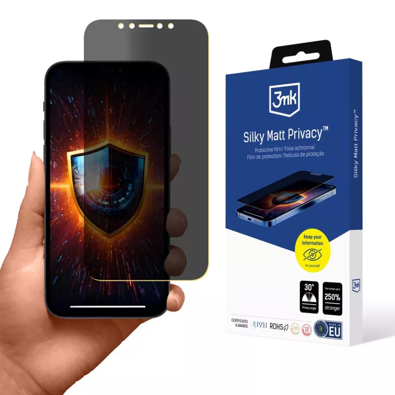 3mk Silky Matt Privacy screenprotector voor Apple iPhone 12/12 Pro