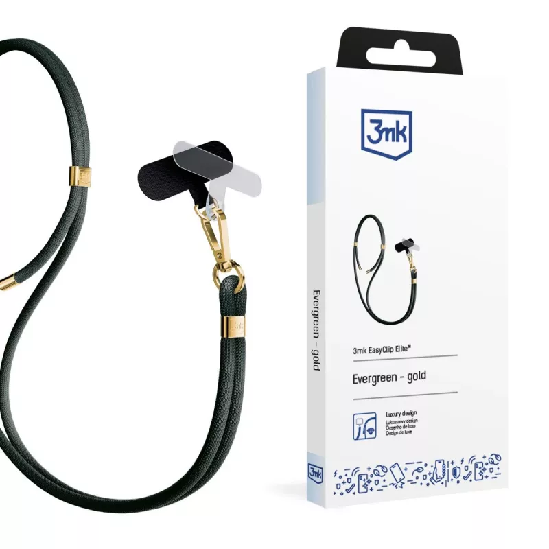 3mk EasyClip Elite telefoonkoord, Evergreen Gold