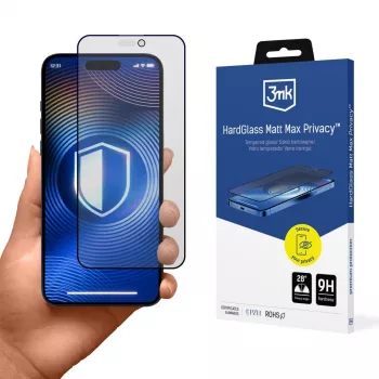 3MK HardGlass Matt Max privacyscreenprotector voor Apple iPhone 15/16
