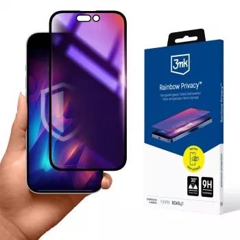 3MK Rainbow privacy screenprotector voor Apple iPhone 16 Plus