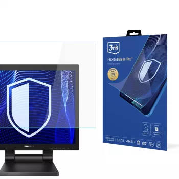 3MK PROTECTION FlexibleGlass Pro displayschermfolie voor Philips 172B9TL monitor (17 inch, 5:4, hybride glas, 7H hardheid, 0,3 mm, helder)