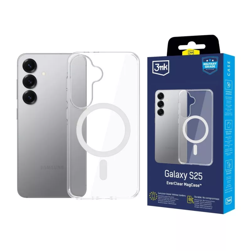 3MK EverClear MagCase voor Samsung Galaxy S25 - transparant