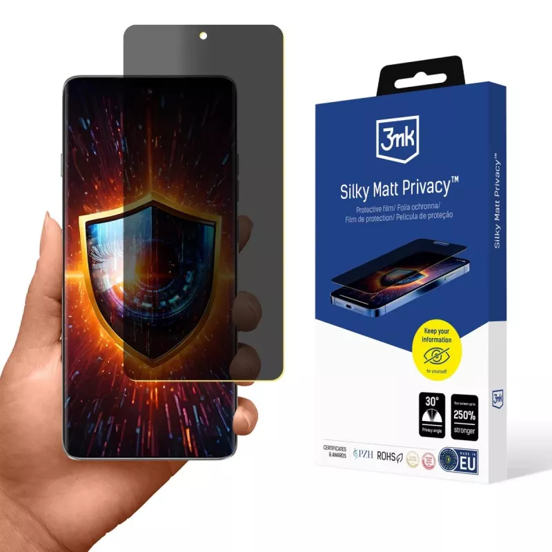 3MK Silky Matt Privacy Screen Protector voor Motorola Edge 60 Pro
