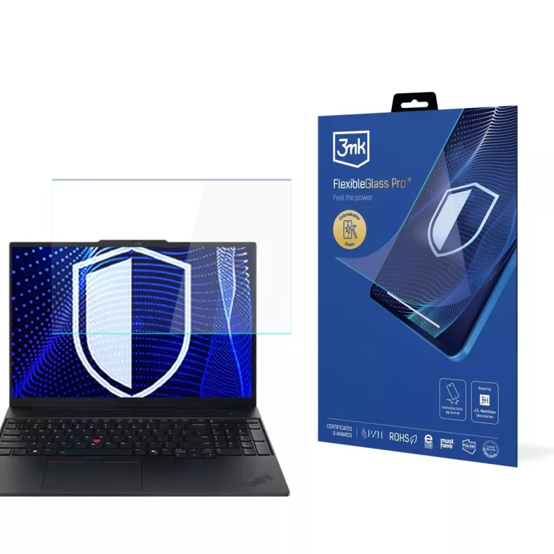 3MK PROTECTION FlexibleGlass Pro Hybrid Glass Screen Protector voor Lenovo ThinkPad E14 Gen 5/6/7 (14 inch)