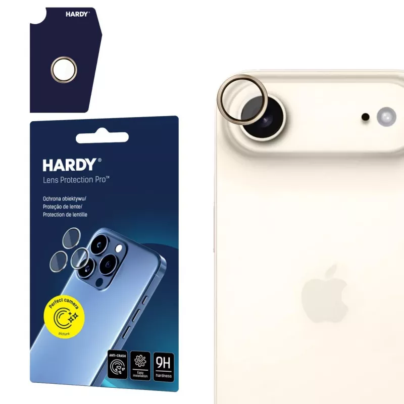 3MK Apple iPhone Air - HARDY Lens Protection Pro titanium goud