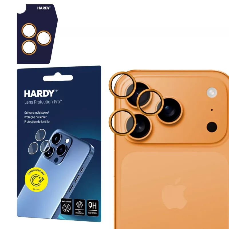 3MK HARDY Lens Protection Pro oranje voor Apple iPhone 17 Pro / 17 Pro Max