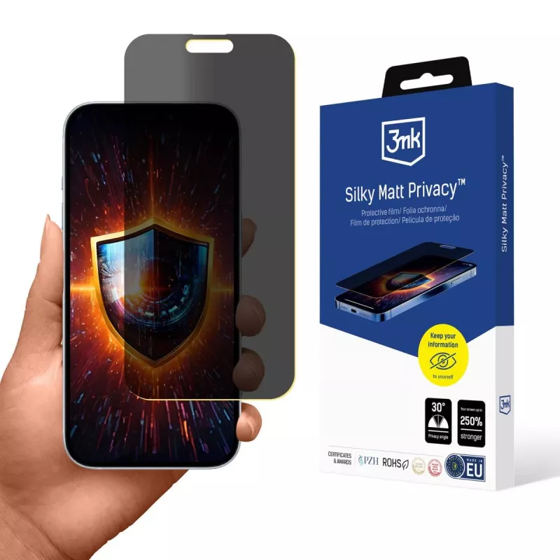 3MK Silky Matt privacyscreenprotector voor Apple iPhone 17 Air
