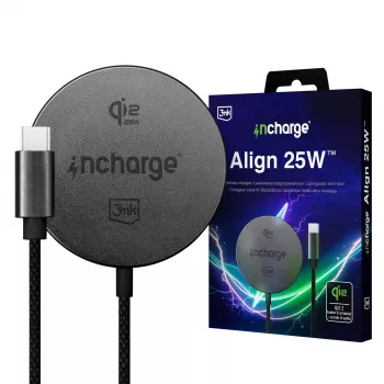 3mk incharge Align Qi2 25W voor Android zwart