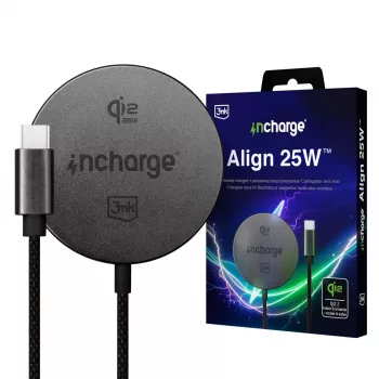 3mk incharge Align Qi2 25W voor Android zwart
