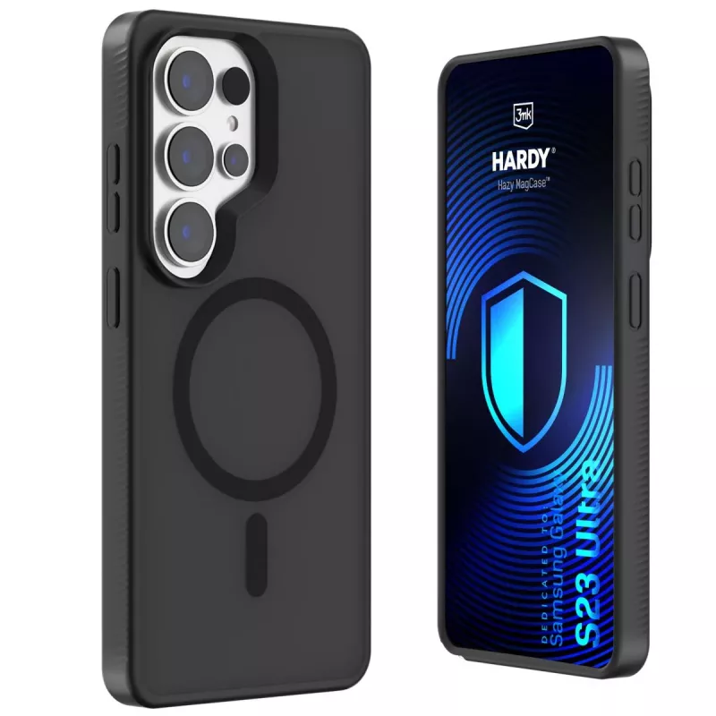 3MK PROTECTION Samsung Galaxy S23 Ultra - 3mk Hardy Hazy MagCase zwart