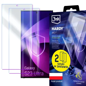 3MK PROTECTION Samsung Galaxy S23 Ultra - 3mk Hardy ARC+ schermfolie (2-pack)