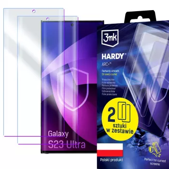 3MK PROTECTION Samsung Galaxy S23 Ultra - 3mk Hardy ARC+ schermfolie (2-pack)