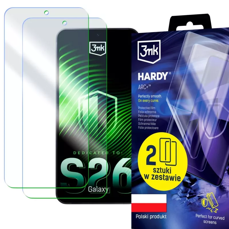 3MK PROTECTION Samsung Galaxy S26 - 3mk Hardy ARC+ schermfolie (2-pack)
