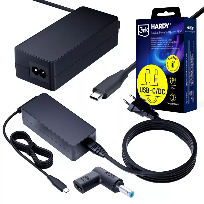 3MK PROTECTION 3mk HARDY laptopvoeding 65W voor HP 20V USB-C/DC 4,5 x 3,0