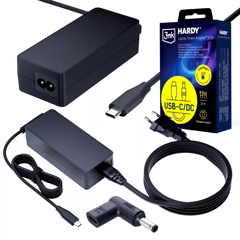 3MK PROTECTION 3mk HARDY laptopvoeding 65W voor Dell 20V USB-C/DC 4,5 x 3,0