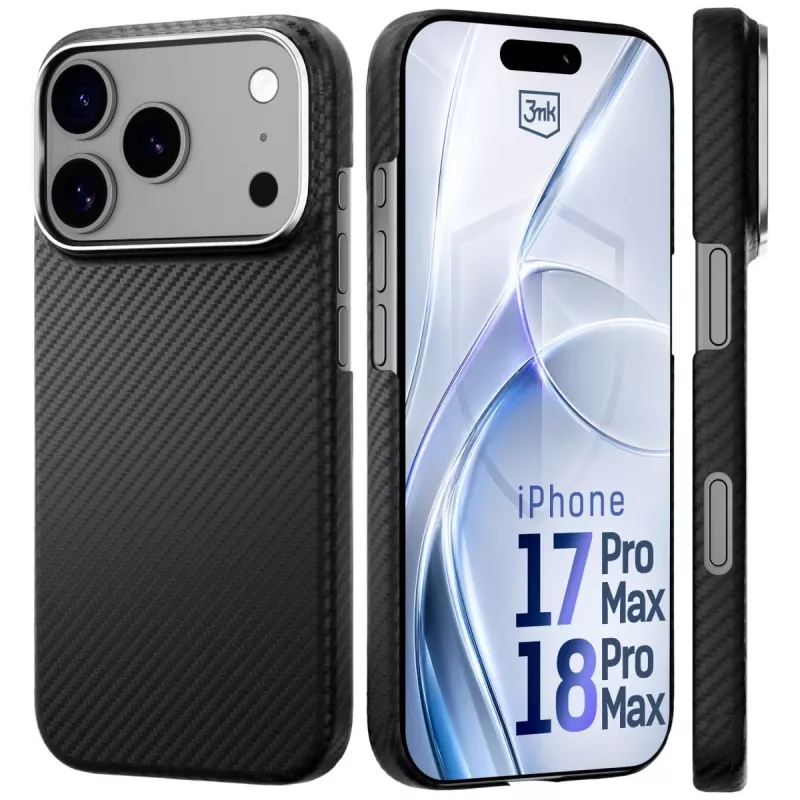 3MK PROTECTION Apple iPhone 17 Pro Max Hardy Aramid MagCase - zwart