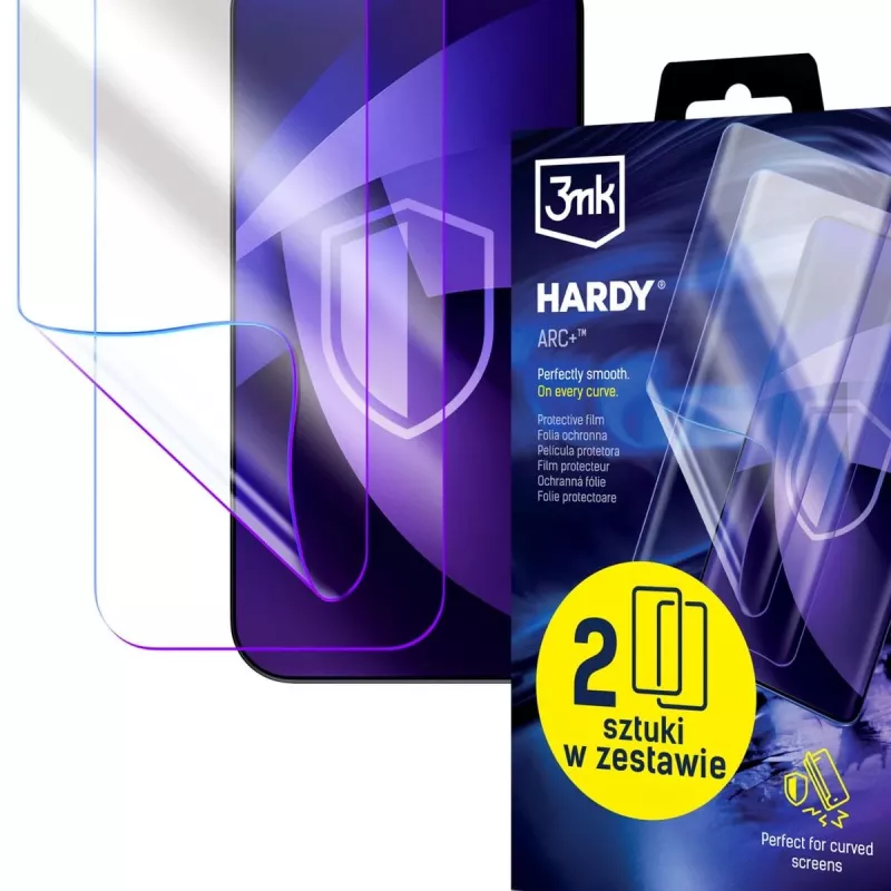 Motorola Edge 70 Fusion - 3mk Hardy ARC+ displaybeschermfolie (2-pack)
