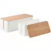 MOZOS KBO-LW-WOOD bamboe kabelmanagementbox voor stekkerdozen, natuurlijk hout