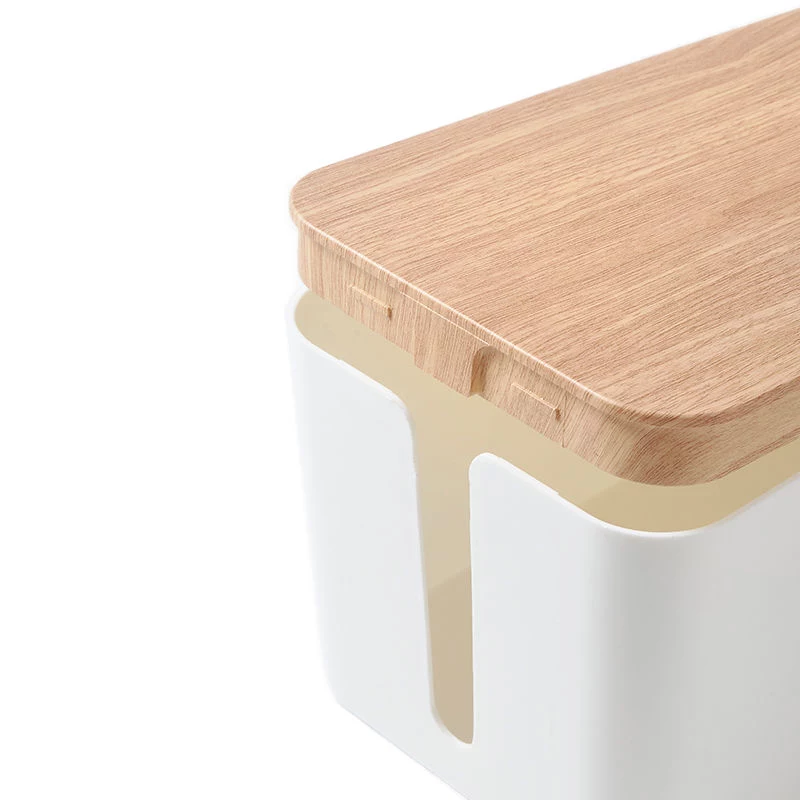 MOZOS KBO-LW-WOOD bamboe kabelmanagementbox voor stekkerdozen, natuurlijk hout